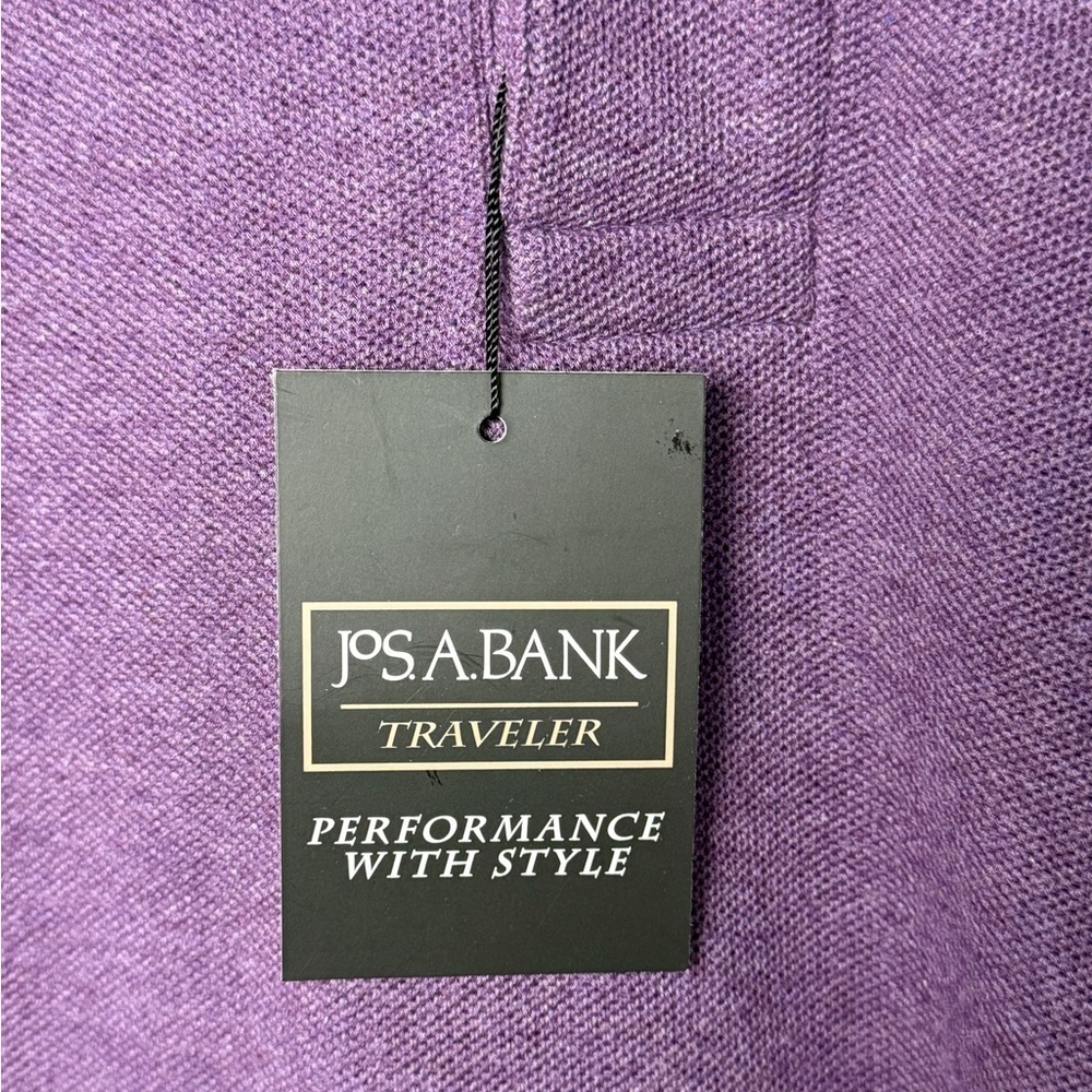 Jos. A. Bank Men's Traveler Polo Shirt Traditional Fit Purple Size-Large NWT - Picture 6 of 10